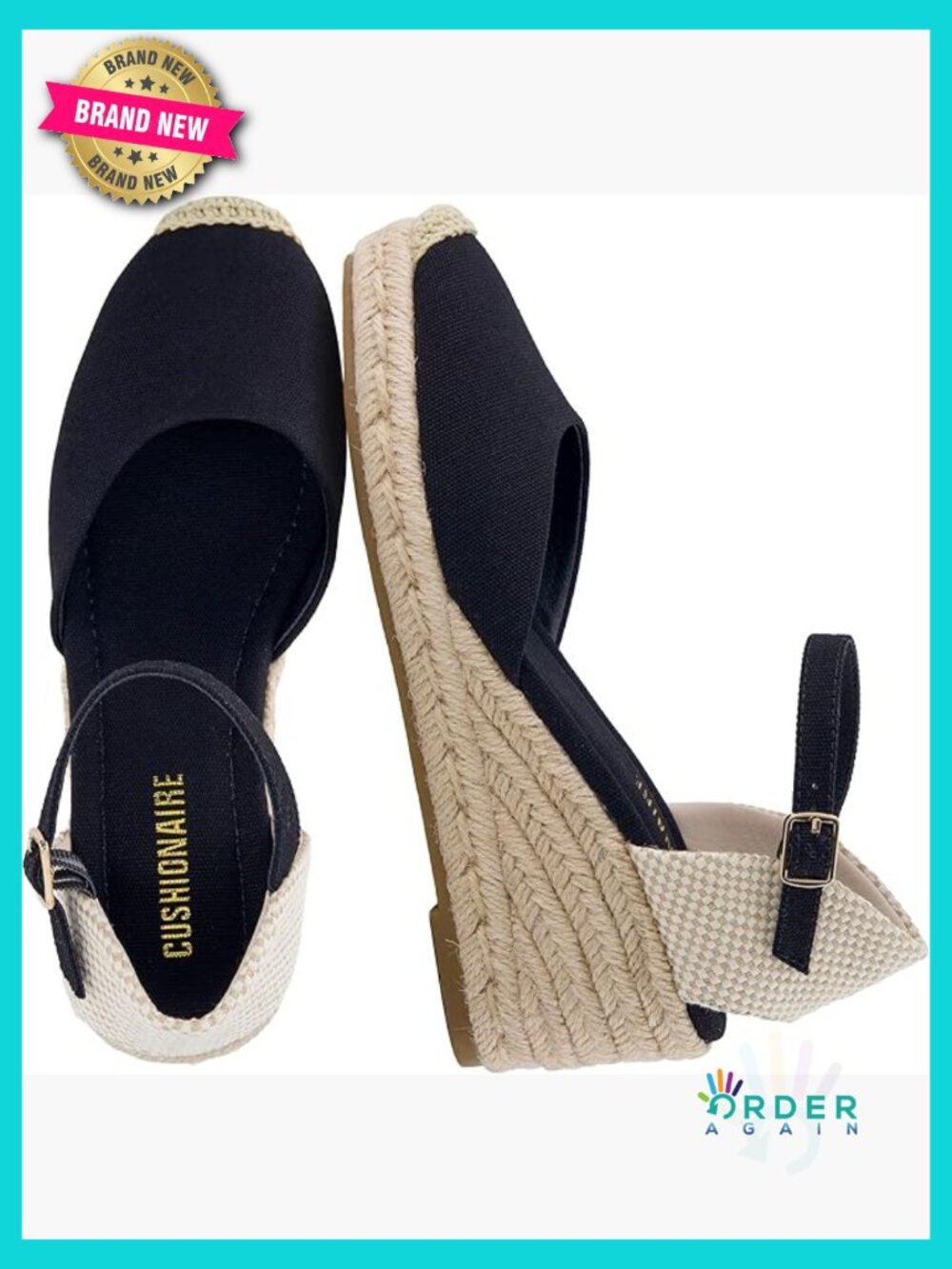 Closed Toe Wedge Sandals Platform Espadrilles with Adjustable Ankle Strap